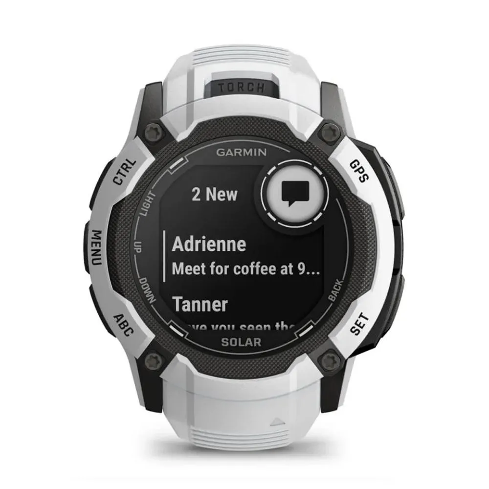 Garmin Instinct 2X Solar Rugged GPS Smartwatch Whitestone with 2 Year Warranty