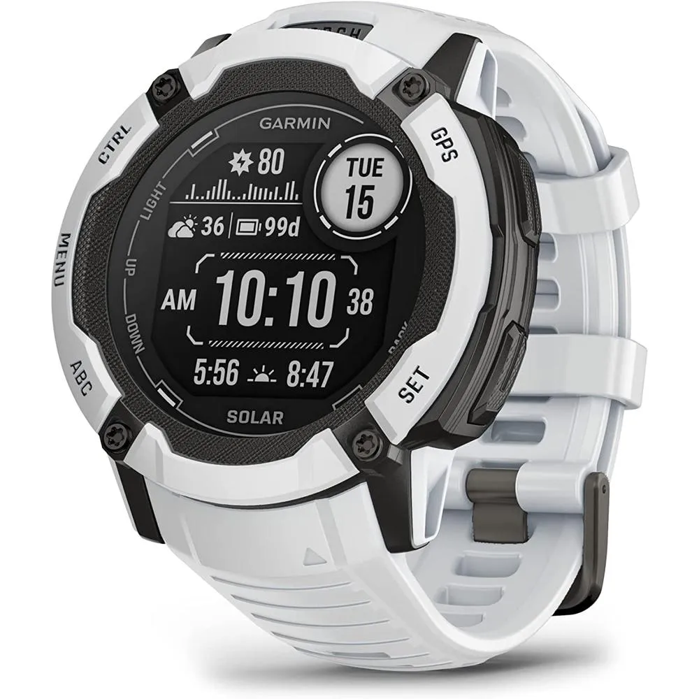 Garmin Instinct 2X Solar Rugged GPS Smartwatch Whitestone with 2 Year Warranty