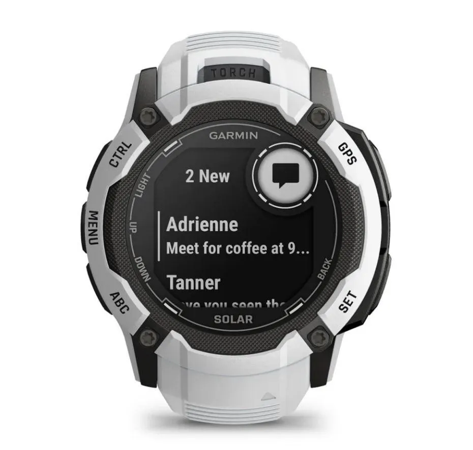 Garmin Instinct 2X Solar Rugged GPS Smartwatch, Whitestone