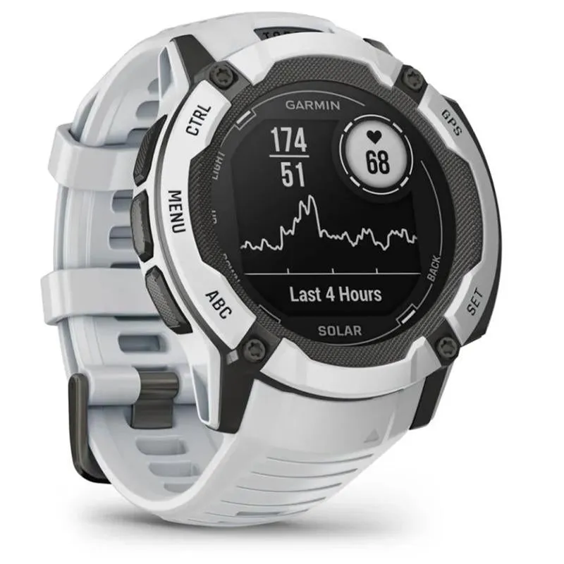 Garmin Instinct 2X Solar Rugged GPS Smartwatch, Whitestone