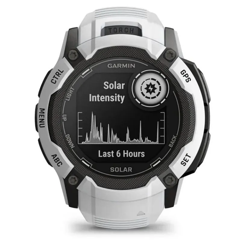 Garmin Instinct 2X Solar Rugged GPS Smartwatch, Whitestone