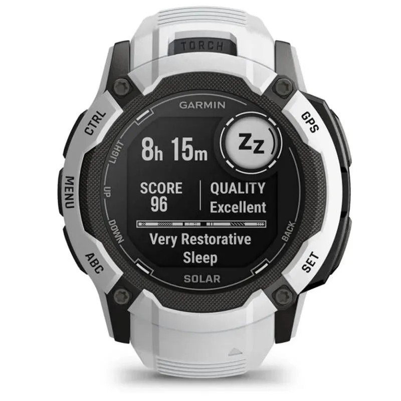 Garmin Instinct 2X Solar Rugged GPS Smartwatch, Whitestone
