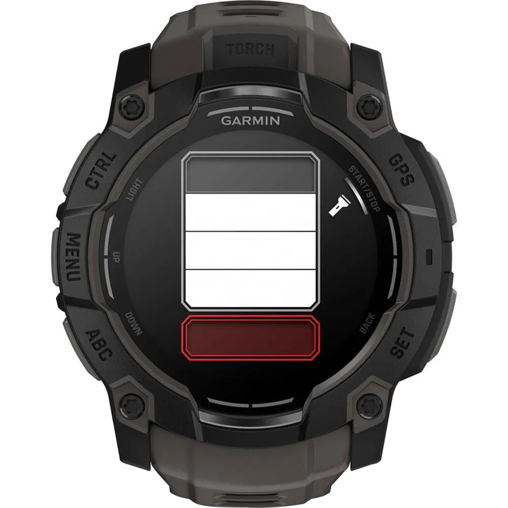Garmin Instinct 3 - 50 mm GPS Smartwatch AMOLED Black with Charging Dock Bundle