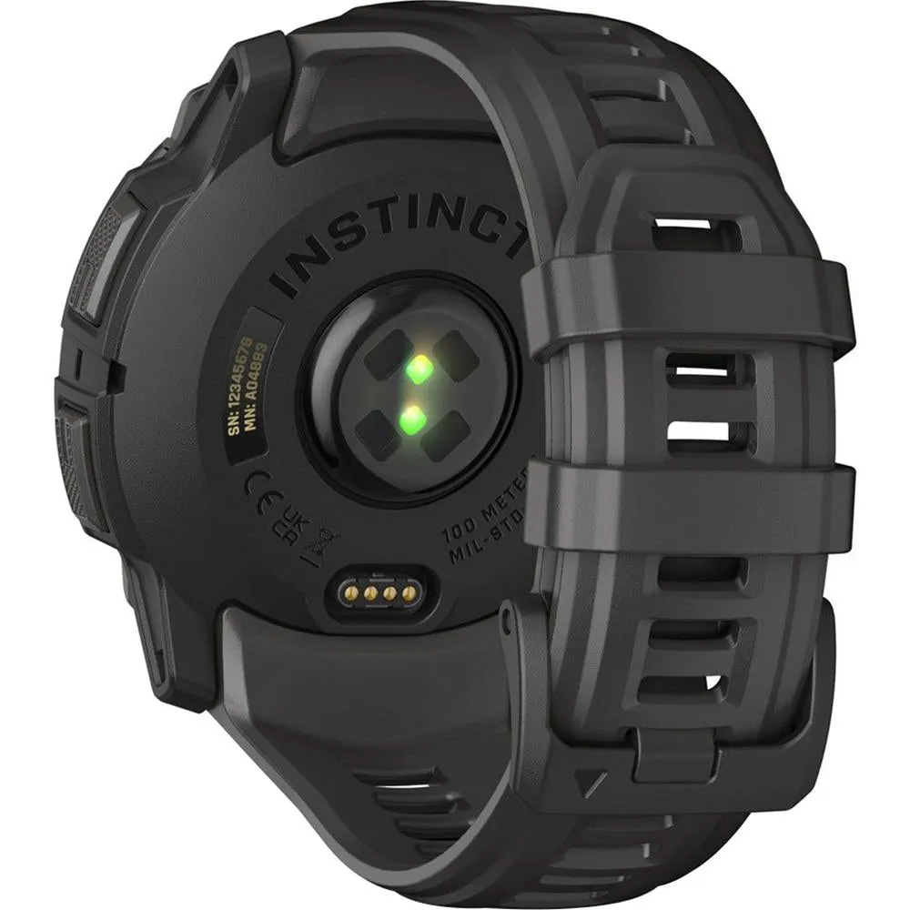 Garmin Instinct 3 - 50 mm GPS Smartwatch AMOLED Black with Charging Dock Bundle