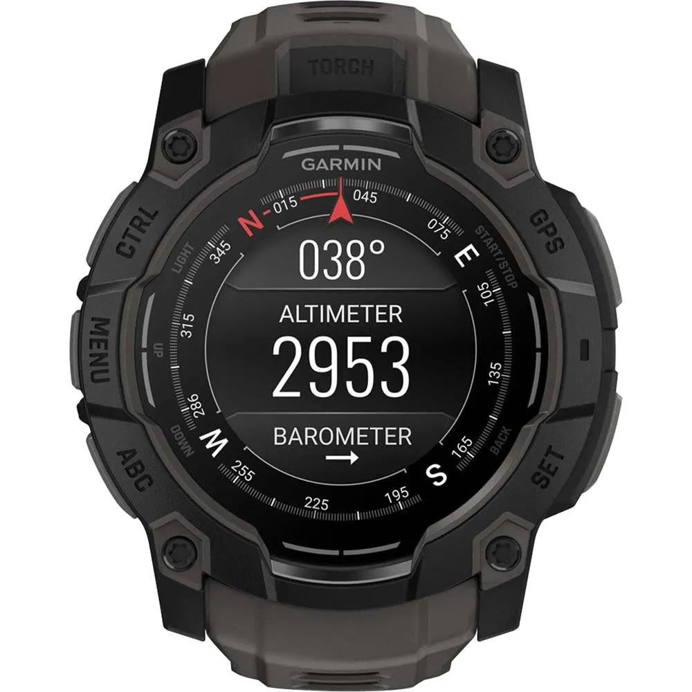 Garmin Instinct 3 - 50 mm GPS Smartwatch AMOLED Black with Charging Dock Bundle