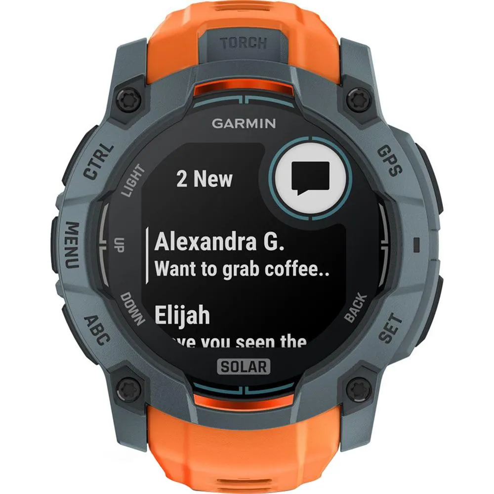 Garmin Instinct 3 - 50 mm GPS Smartwatch SOLAR Twilight   Charging Dock Bundle
