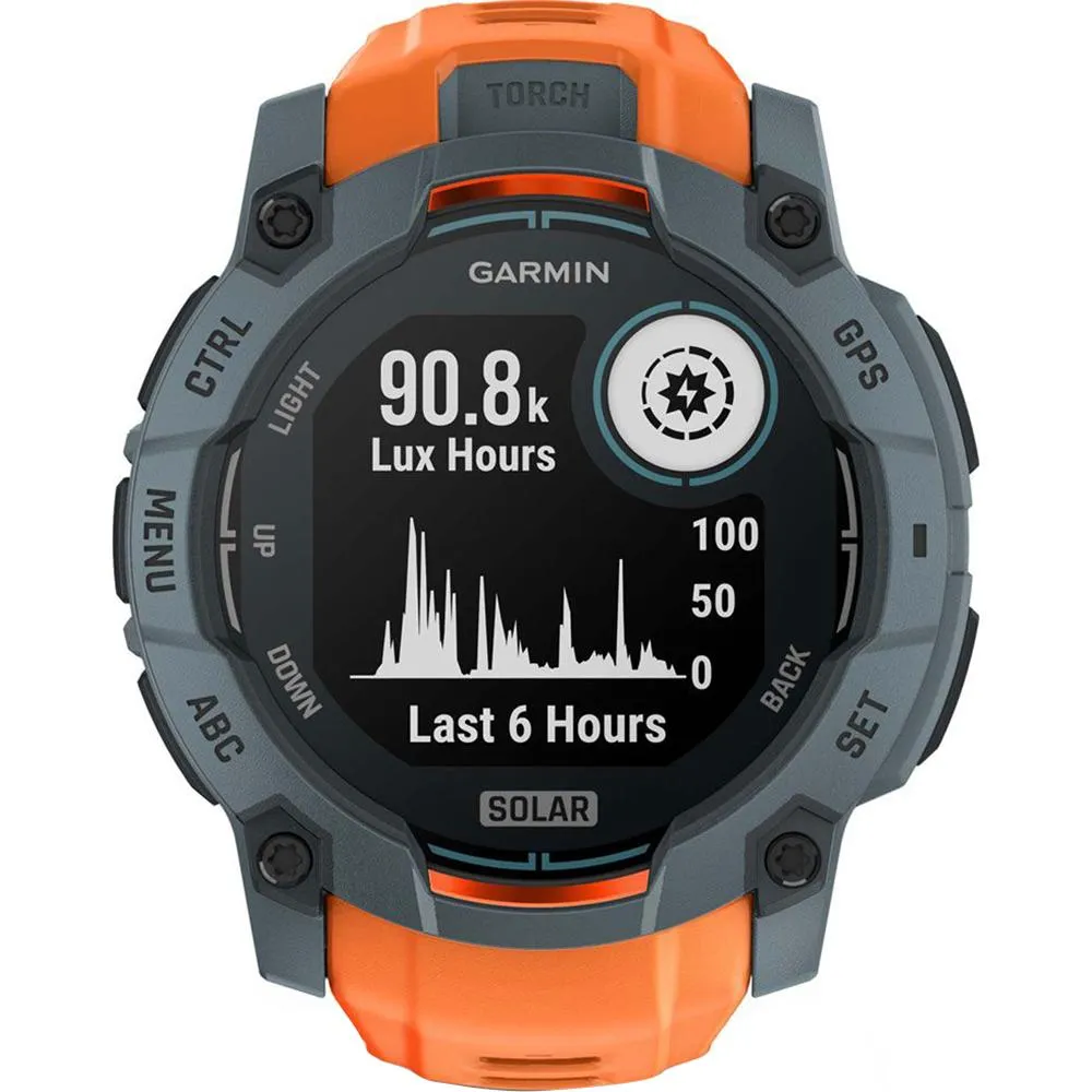 Garmin Instinct 3 - 50 mm GPS Smartwatch SOLAR Twilight   Charging Dock Bundle