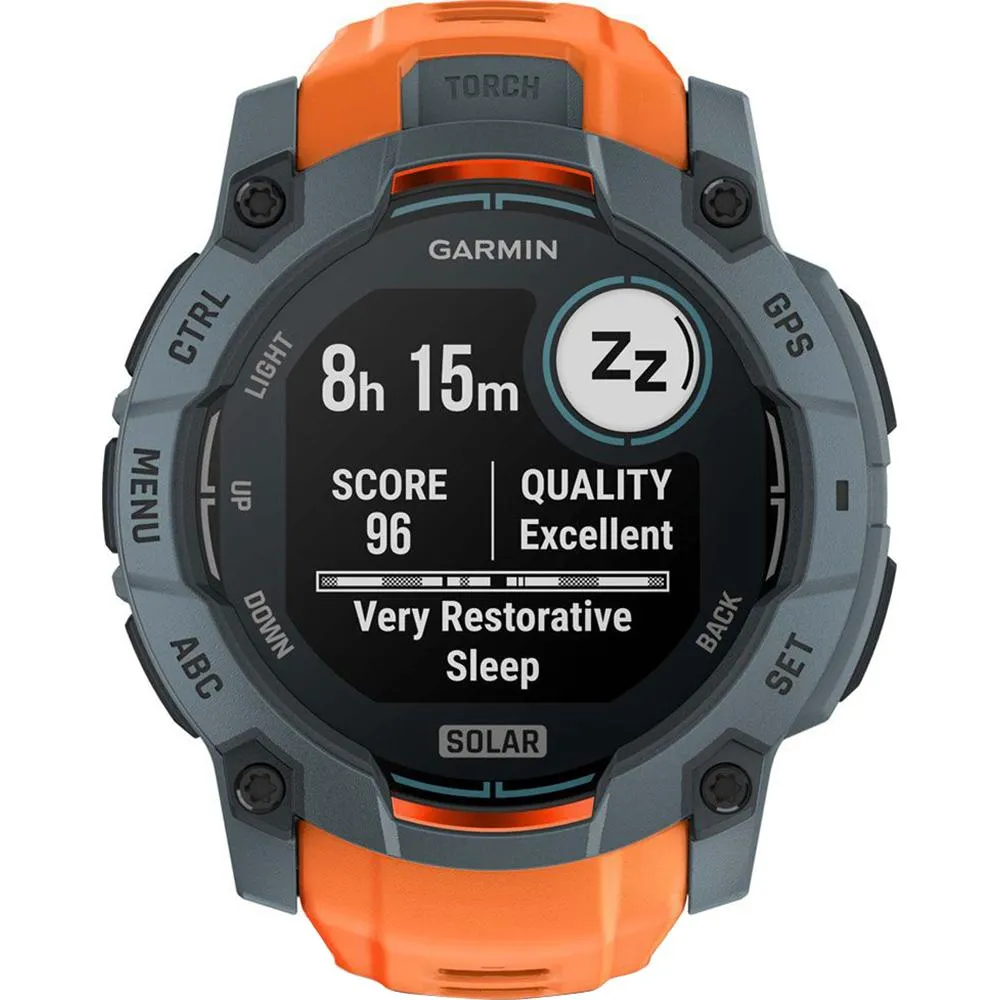 Garmin Instinct 3 - 50 mm GPS Smartwatch SOLAR Twilight   Charging Dock Bundle