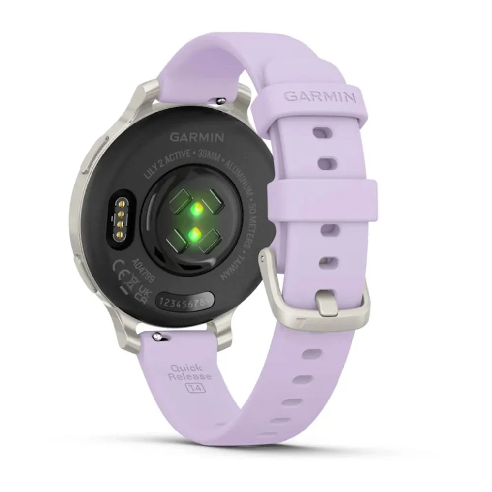 Garmin Lily 2 Active (Silver with Jasmine Silicone Band)