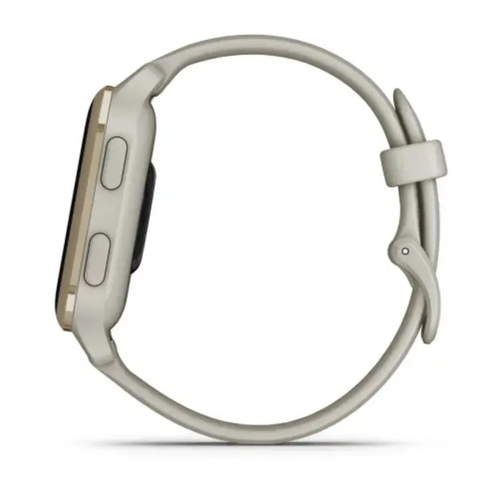 Garmin Venu SQ 2 GPS Smartwatch Music Edition - Peach Gold Aluminum Bezel with Ivory Band