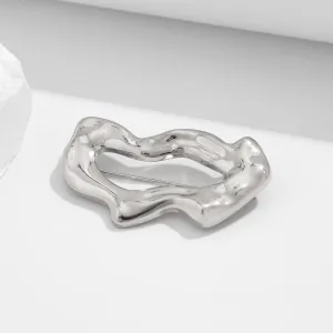 Geometric Abstract Flow Water Pin Brooch