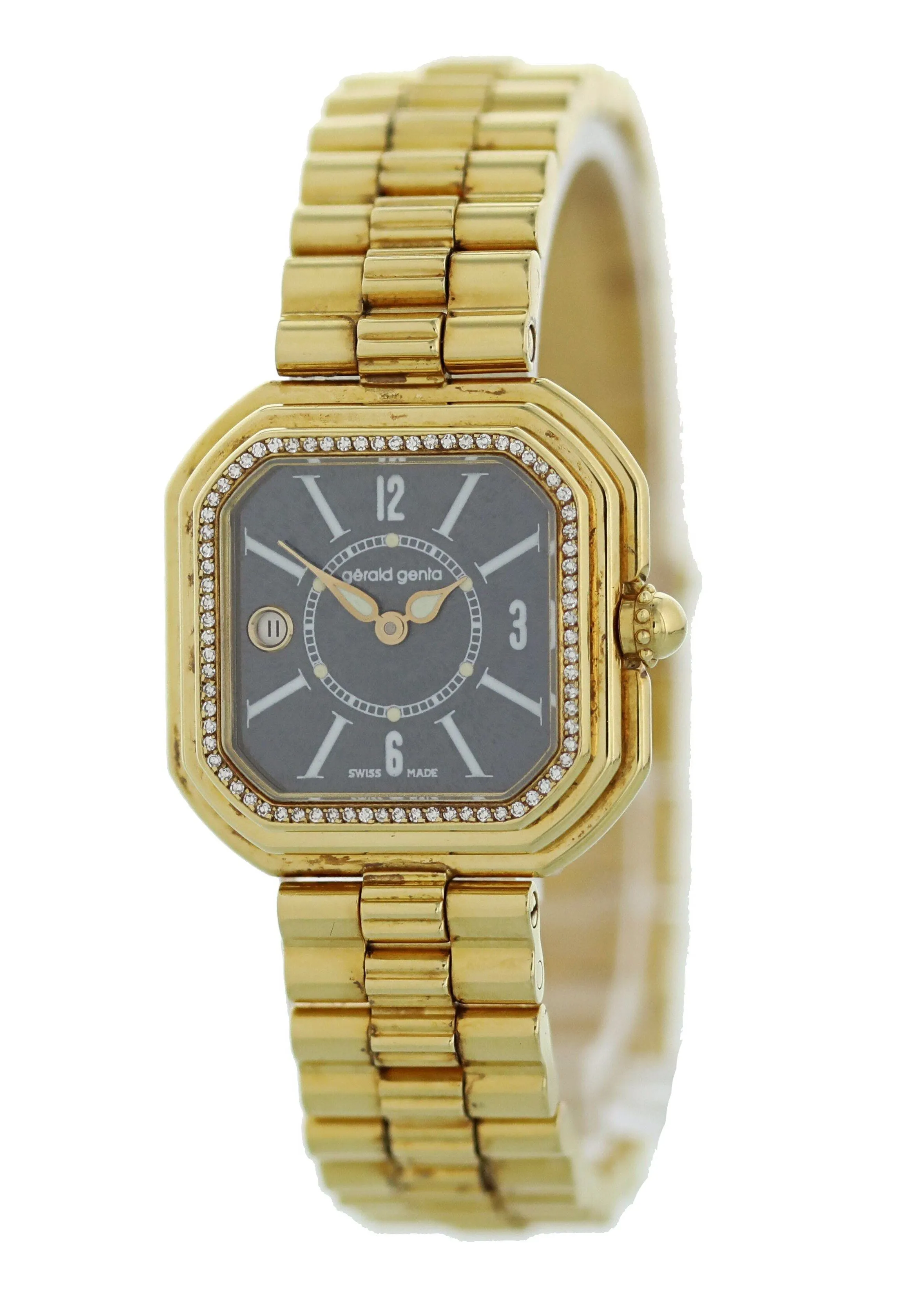 Gerald Genta G3591.7 18k Yellow Gold Diamond Ladies Watch