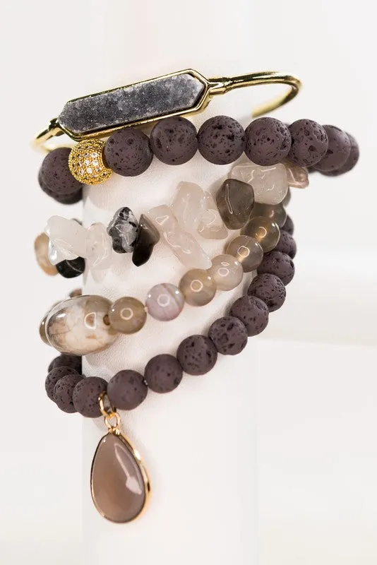 Ghana Bracelet Set, Smokey Hue