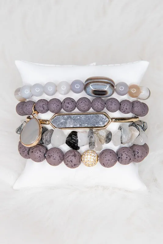 Ghana Bracelet Set, Smokey Hue
