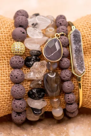 Ghana Bracelet Set, Smokey Hue