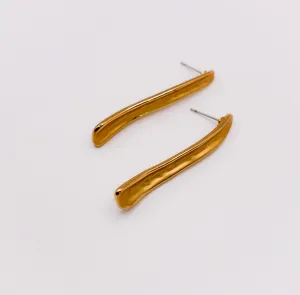 Gilded Bar Elegance Stud Earrings