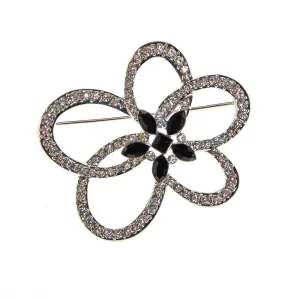 Givenchy Rhinestone Flower Brooch