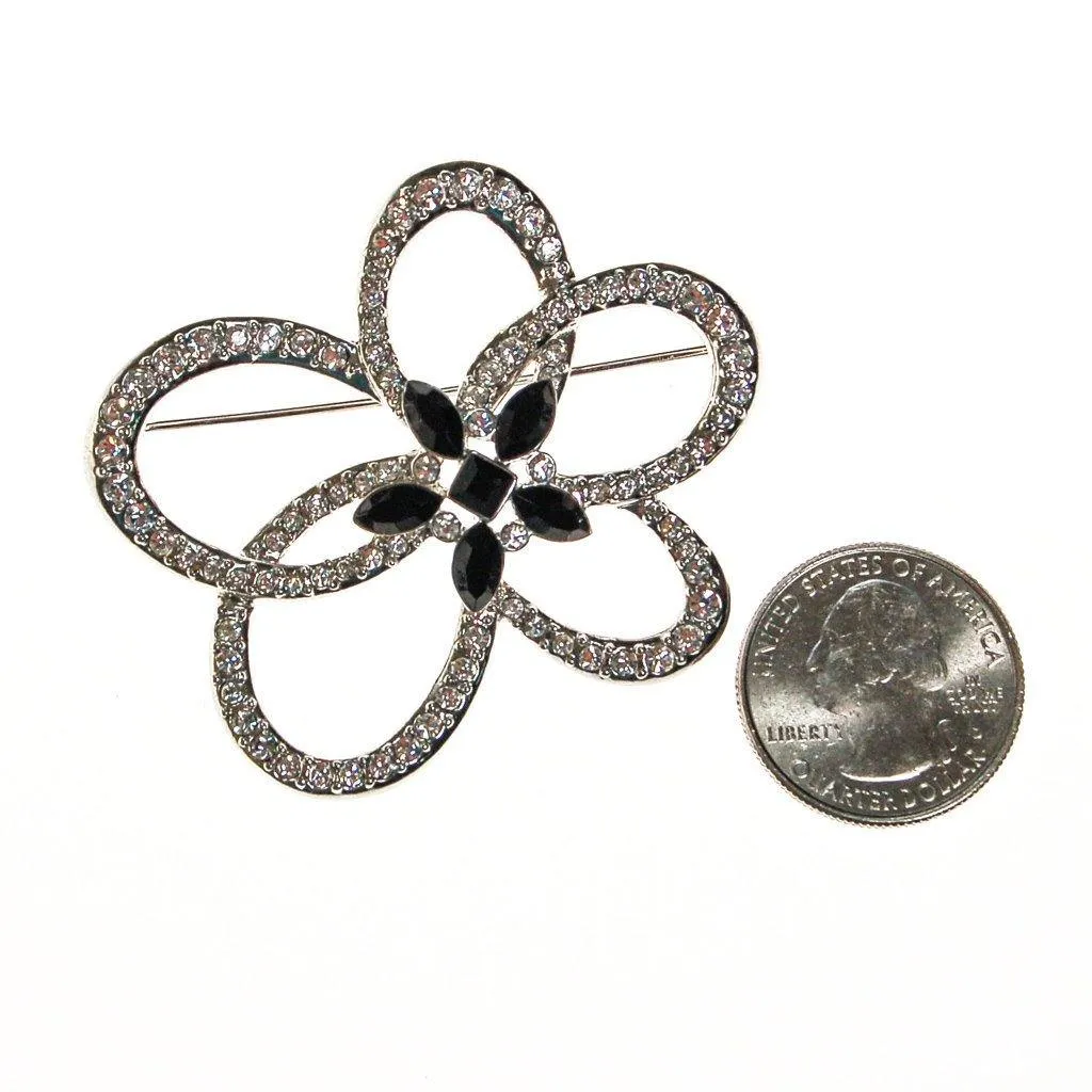 Givenchy Rhinestone Flower Brooch