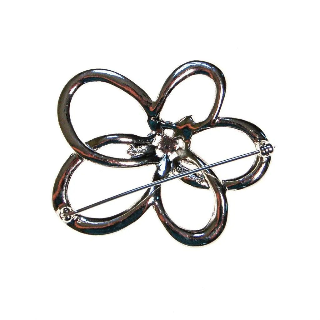 Givenchy Rhinestone Flower Brooch
