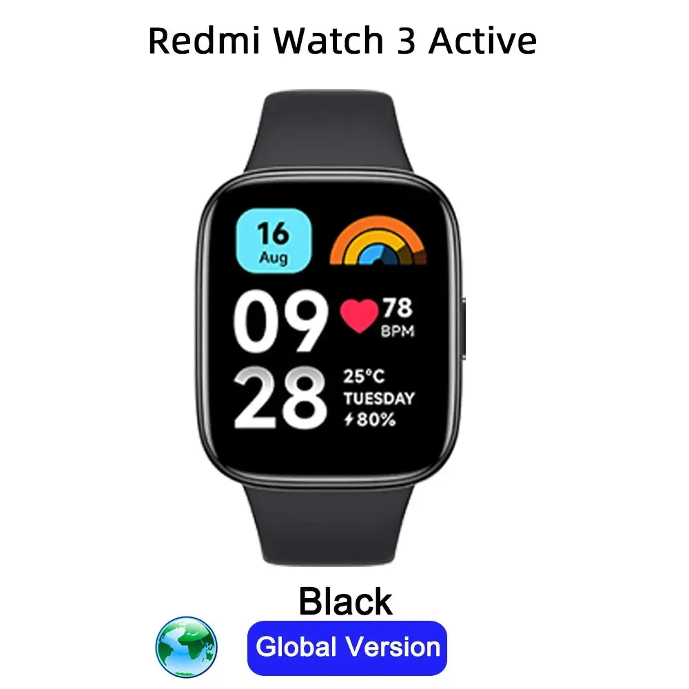 Global Version Xiaomi Redmi Watch 3 Active 1.83" Display 5ATM Waterproof Bluetooth Phone Call 100  Sport Modes New Arrivals