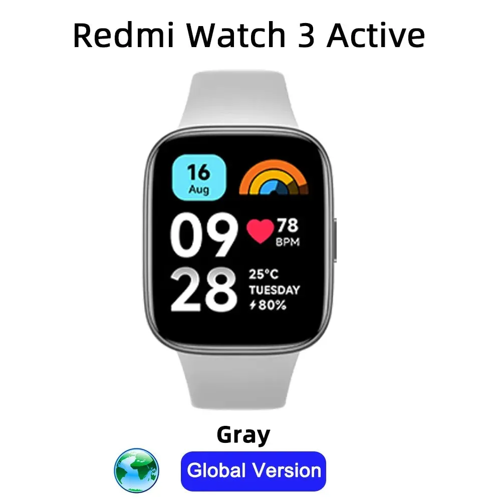 Global Version Xiaomi Redmi Watch 3 Active 1.83" Display 5ATM Waterproof Bluetooth Phone Call 100  Sport Modes New Arrivals