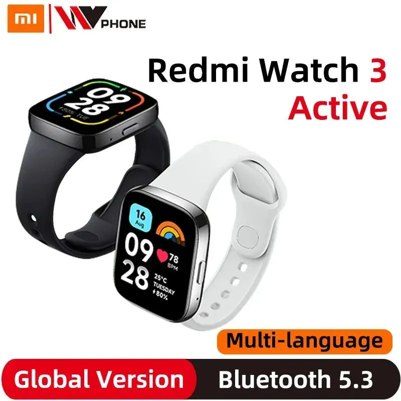 Global Version Xiaomi Redmi Watch 3 Active 1.83" Display 5ATM Waterproof Bluetooth Phone Call 100  Sport Modes New Arrivals