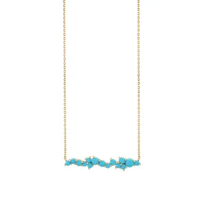 Gold & Turquoise Cocktail Bar Necklace