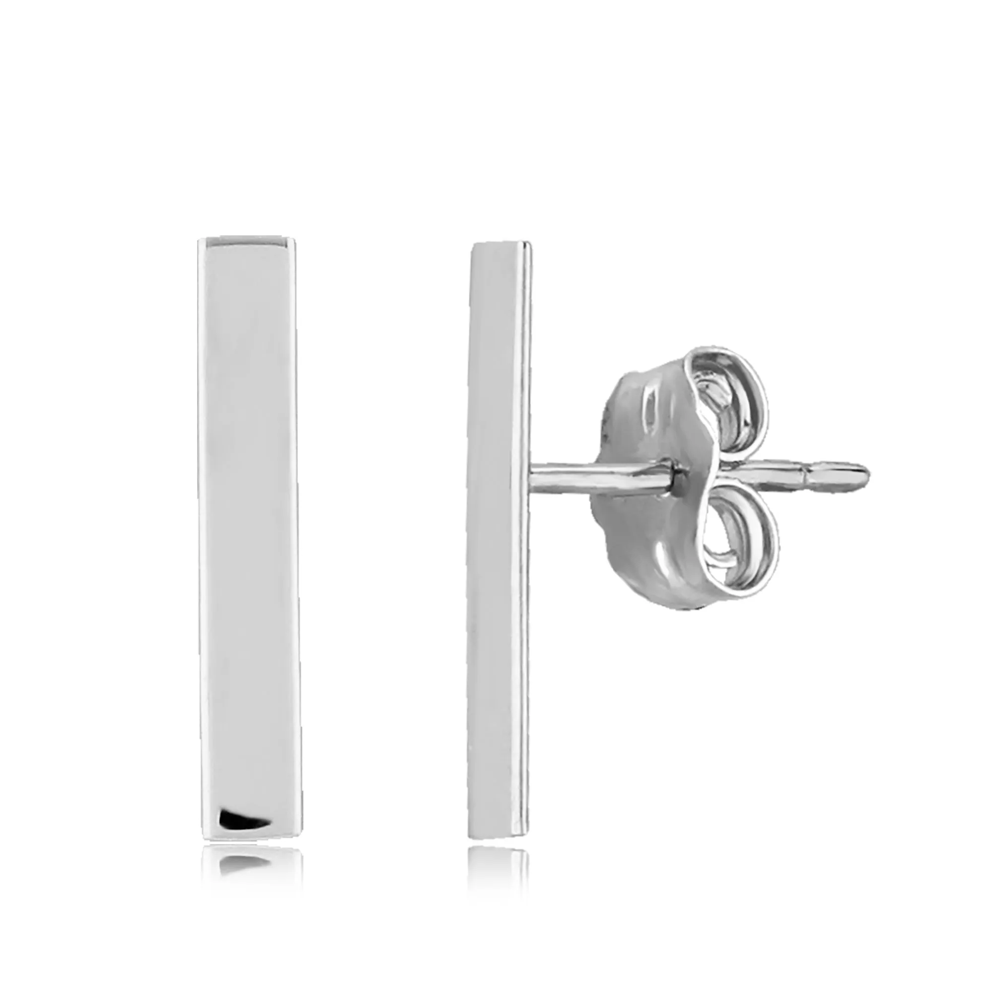 Gold Bar Post Stud Earrings