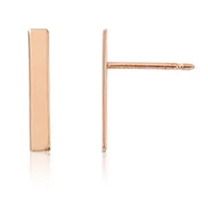 Gold Bar Post Stud Earrings