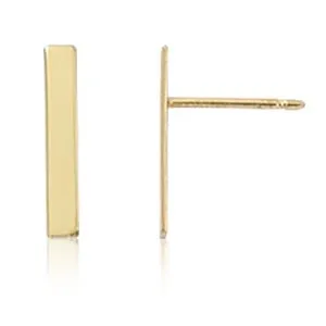 Gold Bar Post Stud Earrings