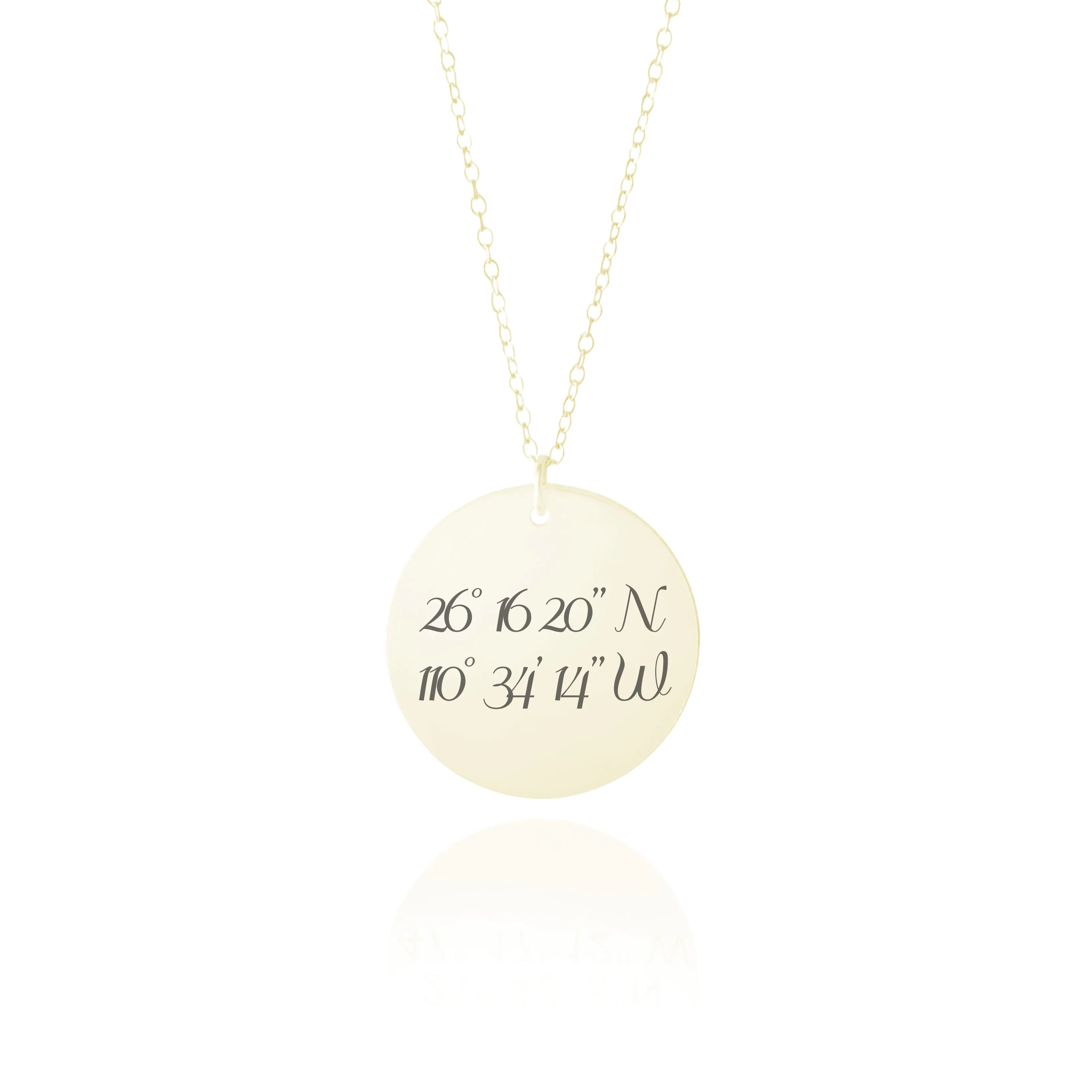 Gold Disc Coordinates Necklace