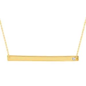 Gold Engravable Necklace