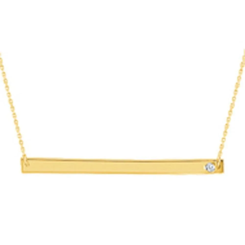 Gold Engravable Necklace