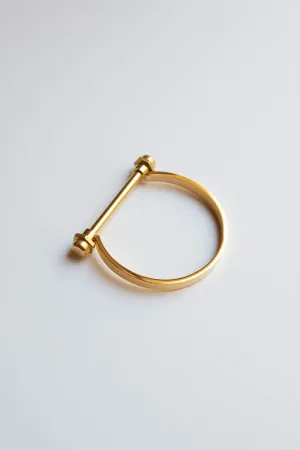 Gold Screw Bar Bracelet