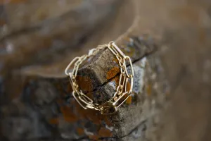 Gold Small Double Chain Bracelet