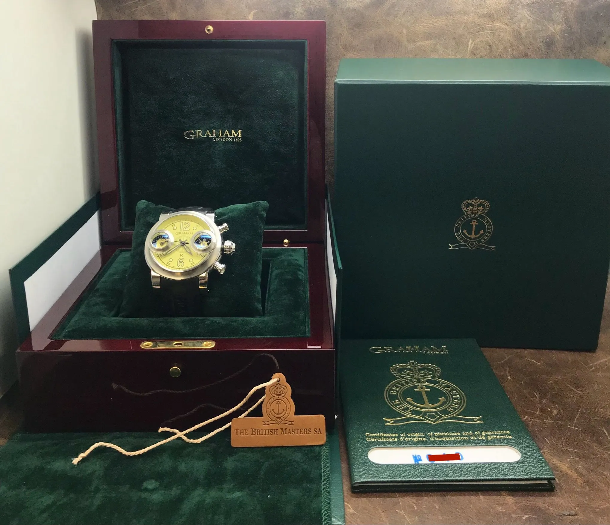 Graham  Swordfish Chronograph 46mm L.E 100pcs 2SWAS Yellow Dial Automatic Men's Watch
