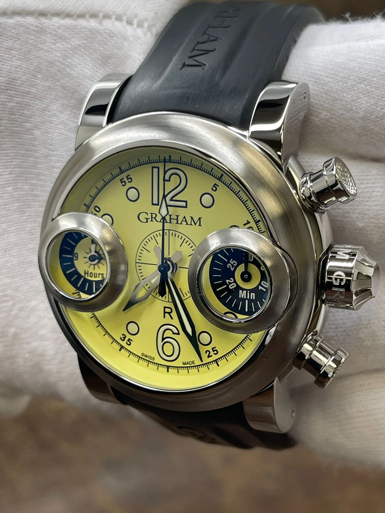 Graham  Swordfish Chronograph 46mm L.E 100pcs 2SWAS Yellow Dial Automatic Men's Watch
