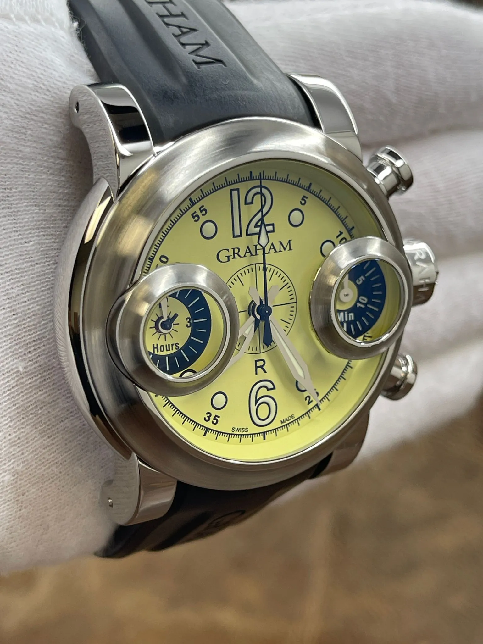 Graham  Swordfish Chronograph 46mm L.E 100pcs 2SWAS Yellow Dial Automatic Men's Watch