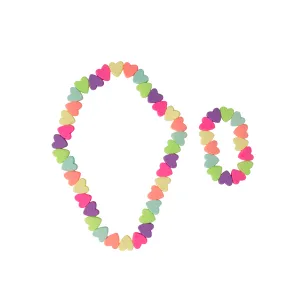 Great Pretenders Sweet Tart Heart Necklace & Bracelet Set