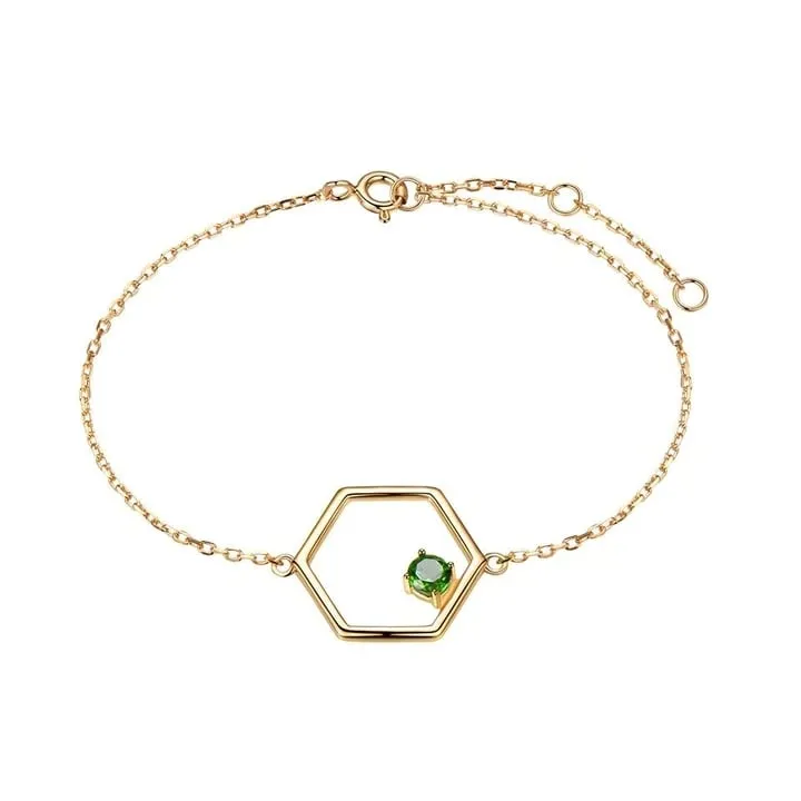Green Cz 925 Sterling Silver Tennis Bracelet Jewelry