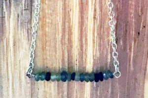 Green Tourmaline Bar Necklace