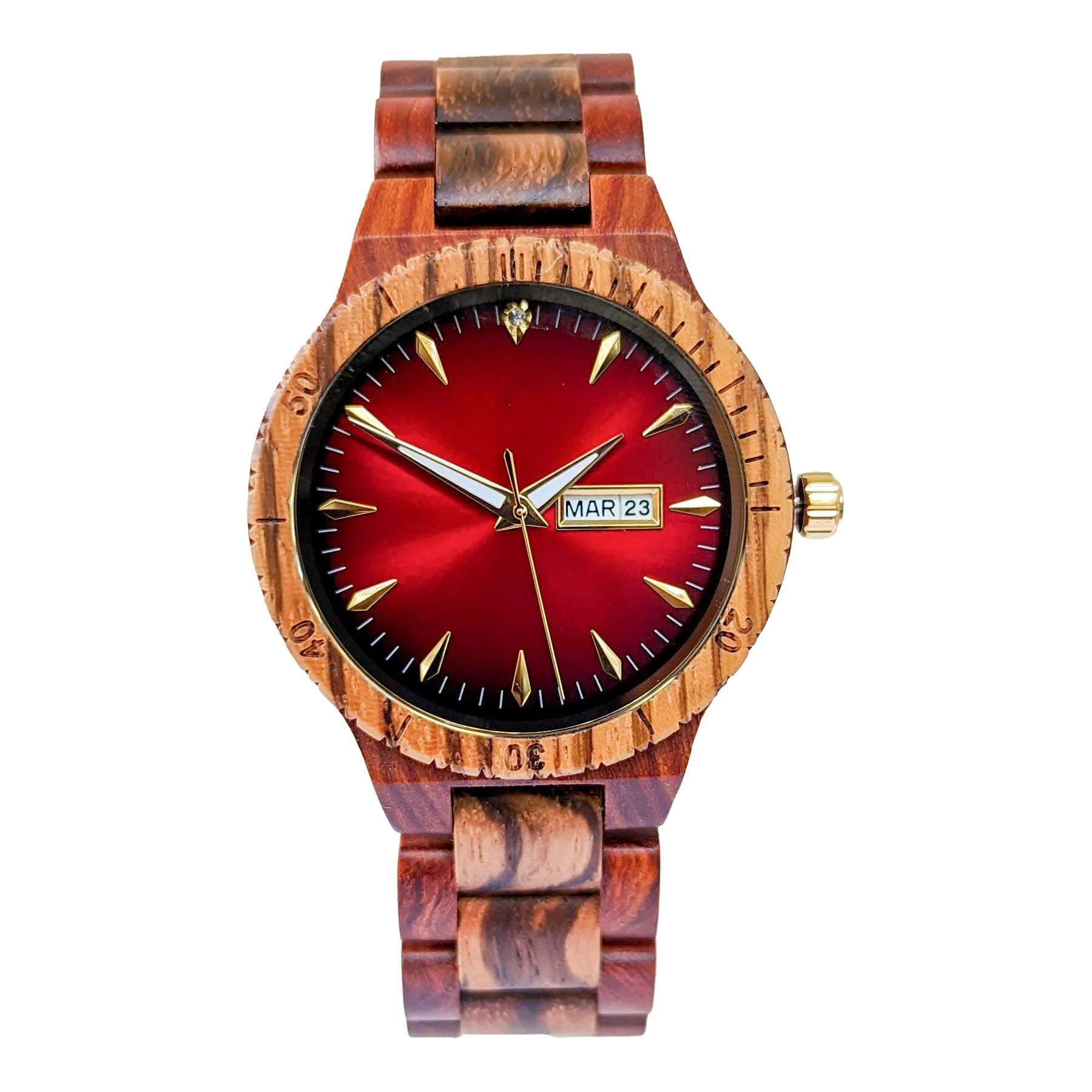 Groomsmen Set of 4 Wooden Watch Zebra | Justo