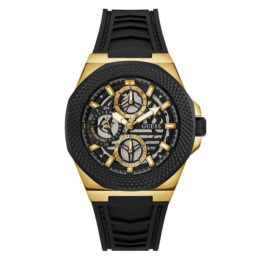 Guess Men's Watch Gold Tone Case Quartz