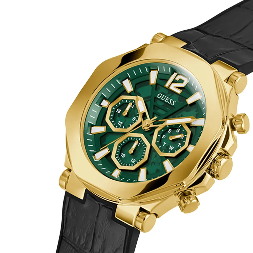 Guess Men's Watch Gold Tone Case Quartz