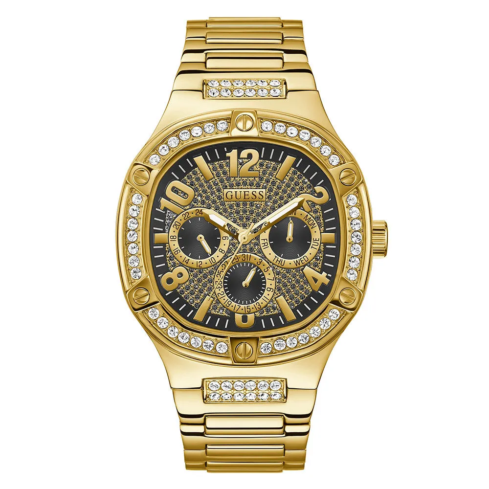 Guess Men's Watch Gold Tone Case Quartz