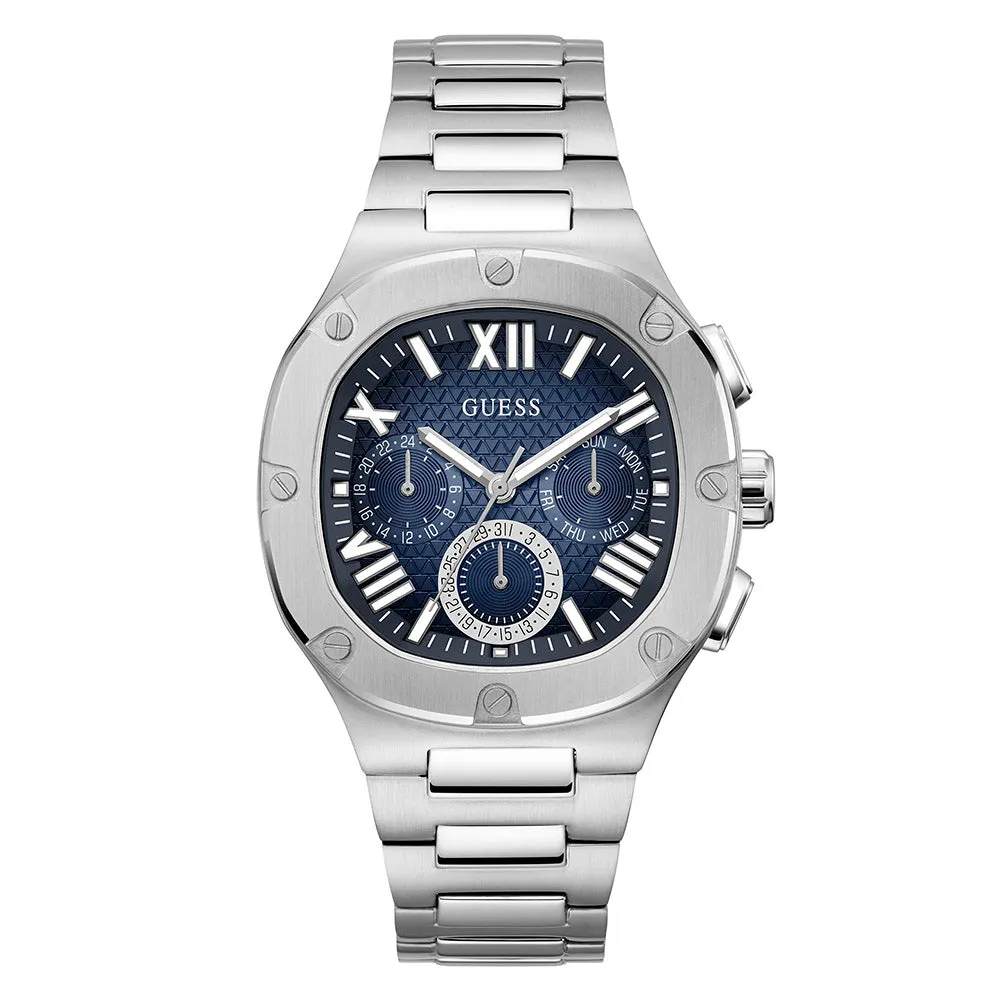 Guess Men's Watch Silver Tone Case Quartz
