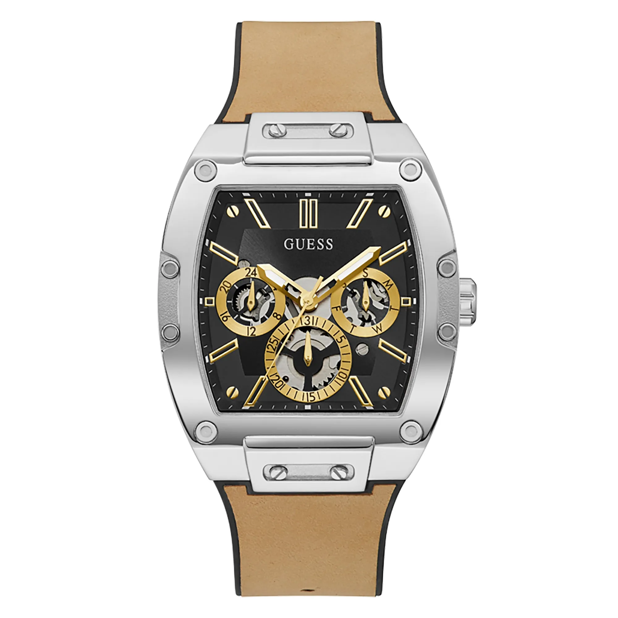 Guess Men's Watch Silver Tone Case Quartz