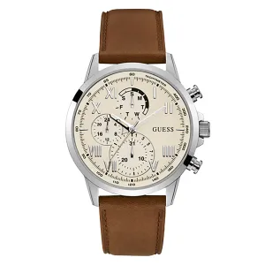 Guess Men's Watch Silver Tone Case Quartz