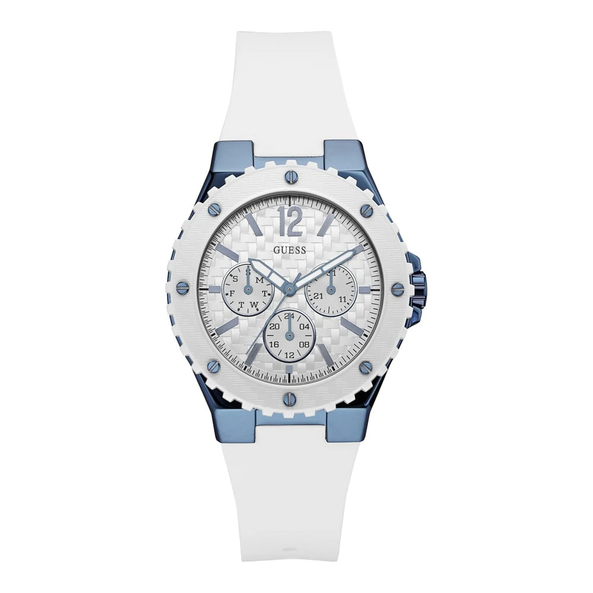 Guess Overdrive Multi-function Display Silicone Strap Women's Watch W0149L6