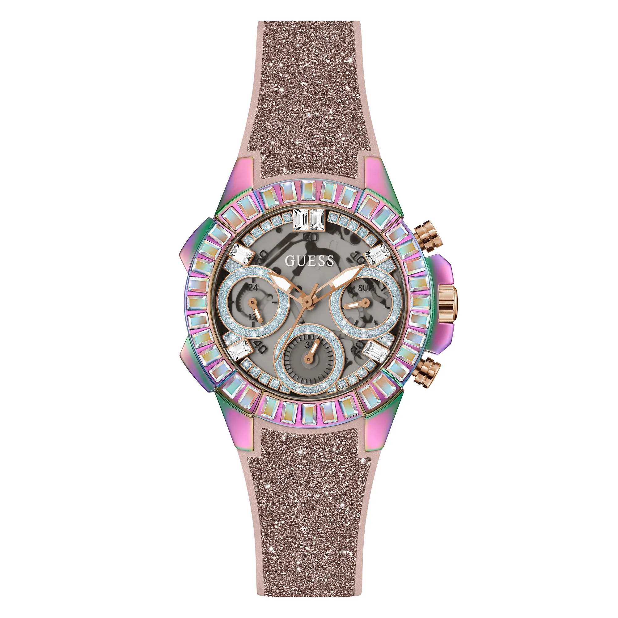 Guess Women's Watch Purple Tone Case Quartz